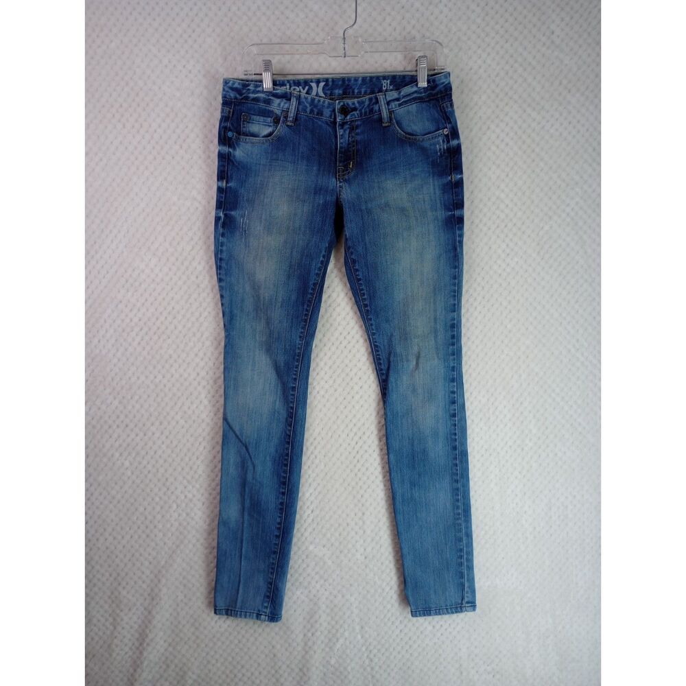 Hurley '81 Skinny Women's 28 Distressed Medium Wash Jeans Skateboarding